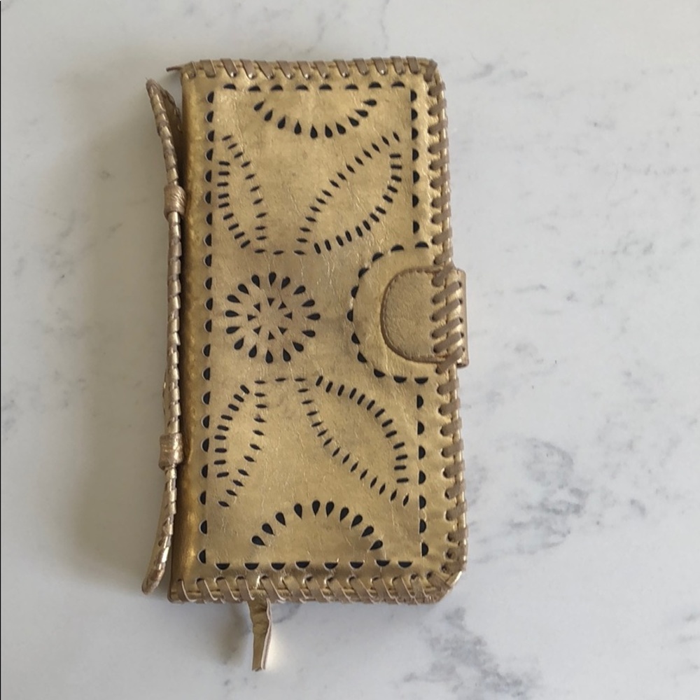 Gold leather wallet. ‘Cleobella’ look alike